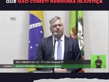 Fabiano da Luz explica voto pelo arquivamento do impeachment