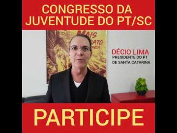 Congresso da Juventude do PT de Santa Catarina.